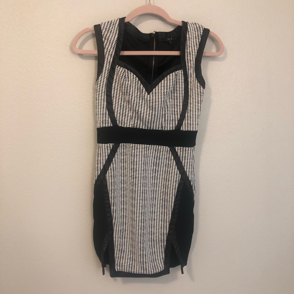 Black And White Sexy Cocktail Dress